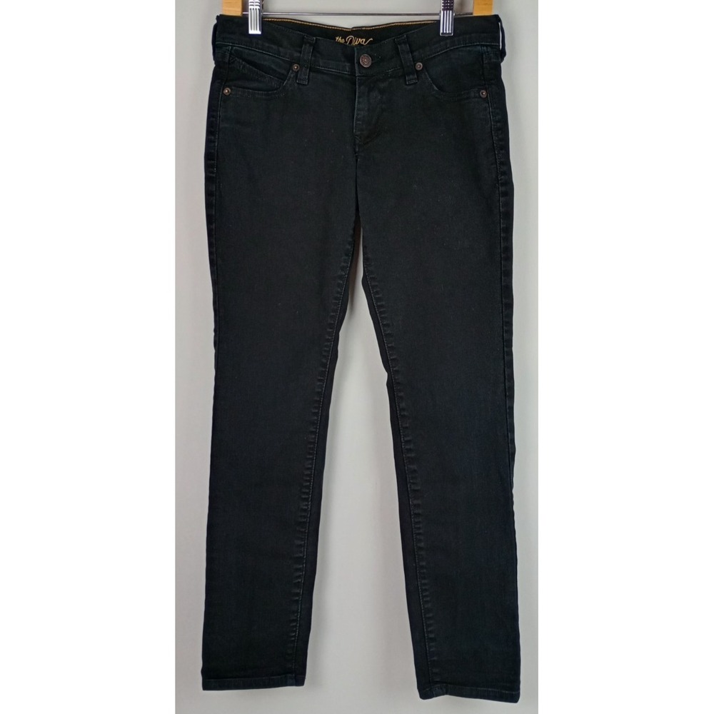 The Diva Old Navy Womens 2R Black Tapered Leg 5 Pocket Stretch Denim Jeans